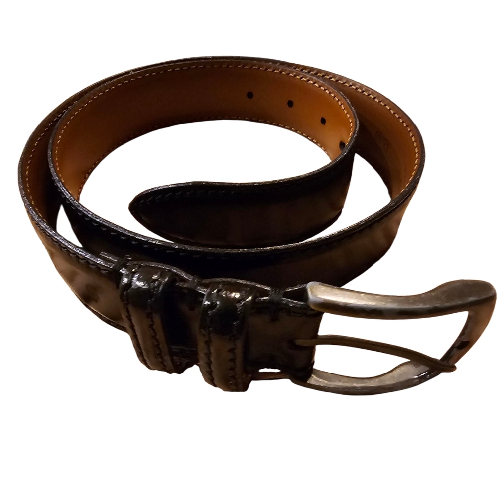 Joseph Abboud Genuine Black Leather Belt - Picture 4 of 8